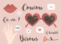 Coucou chaleureux avec lunettes en c&oelig;ur